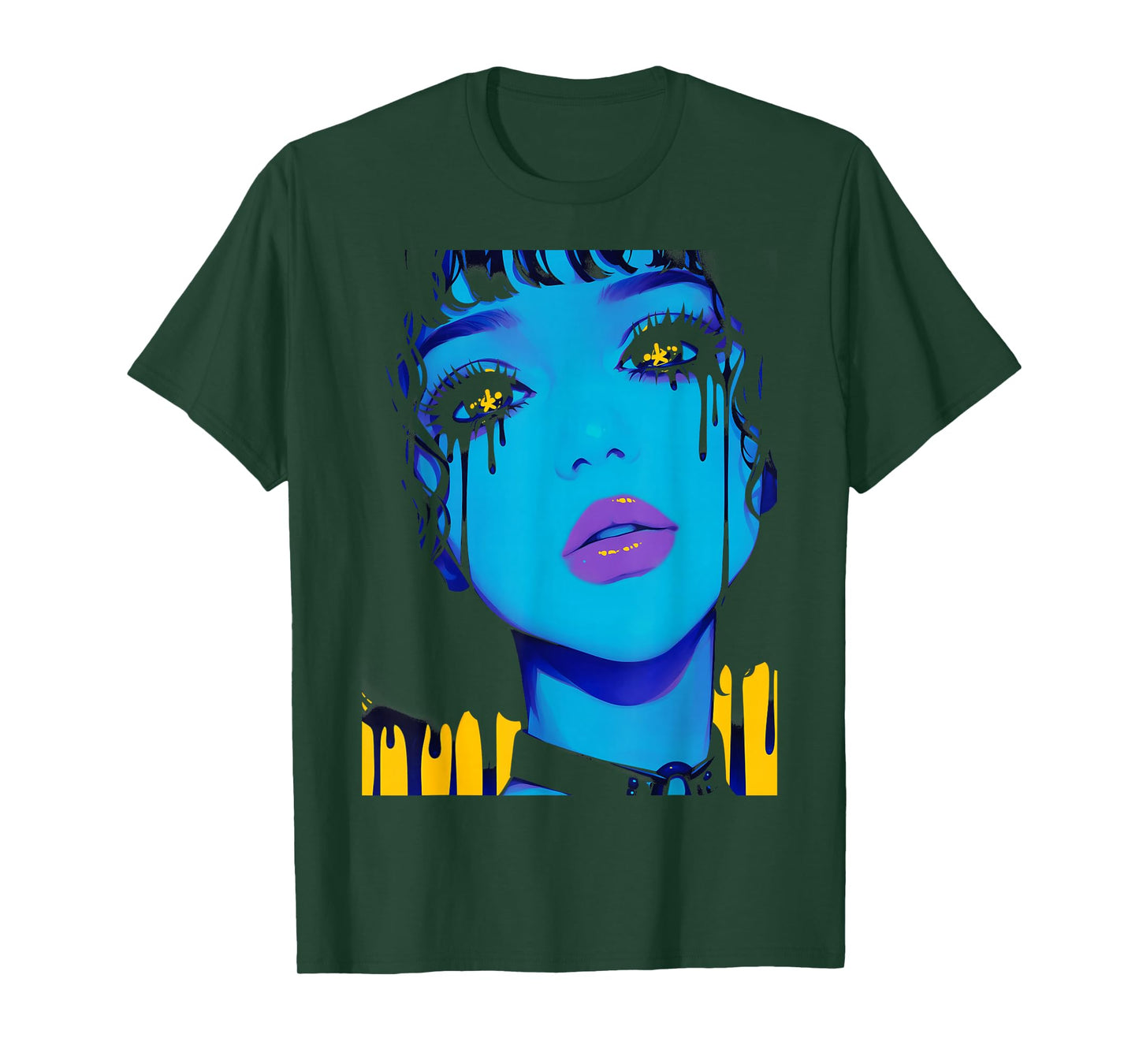 Cybergoth Cybercore Grunge Punk Goth Girl Alt Anime Manga T-Shirt