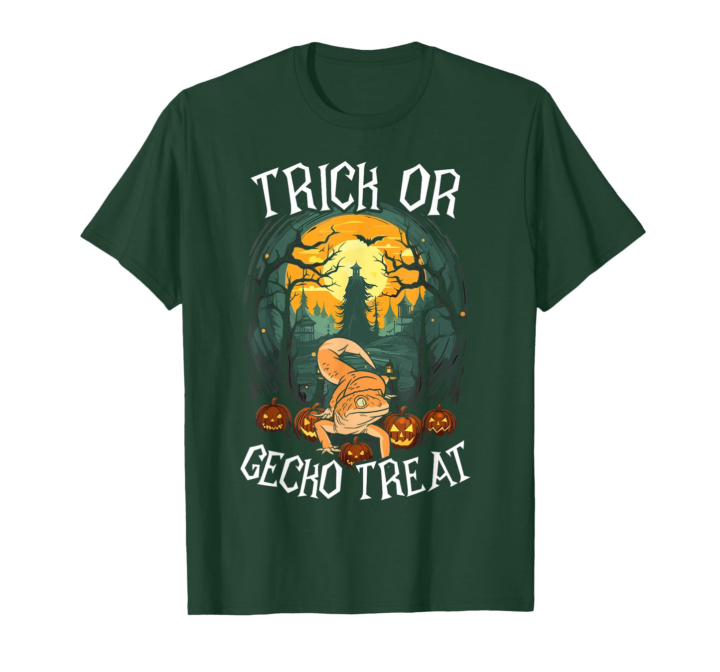 Gecko Halloween Scary Reptile Trick Or Treat Spooky Lizard T-Shirt