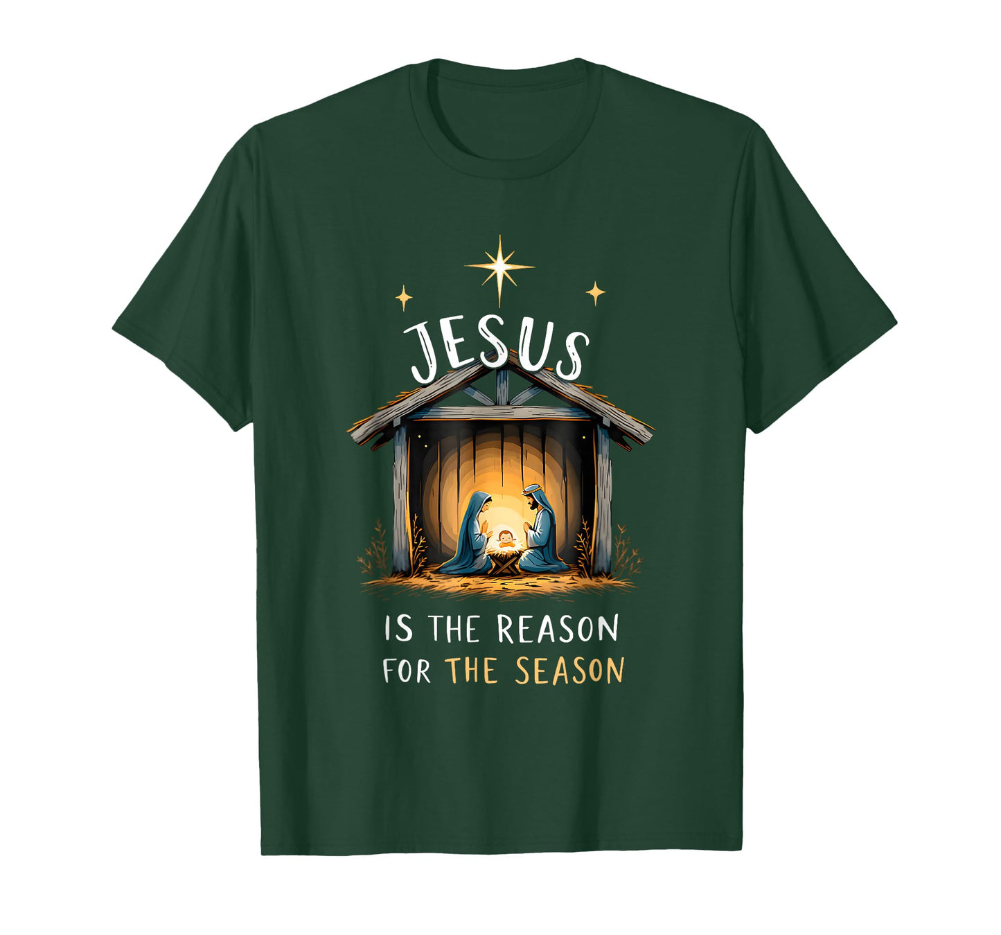 Jesus is The Reason for The Season Christian Faith Christmas T-Shirt