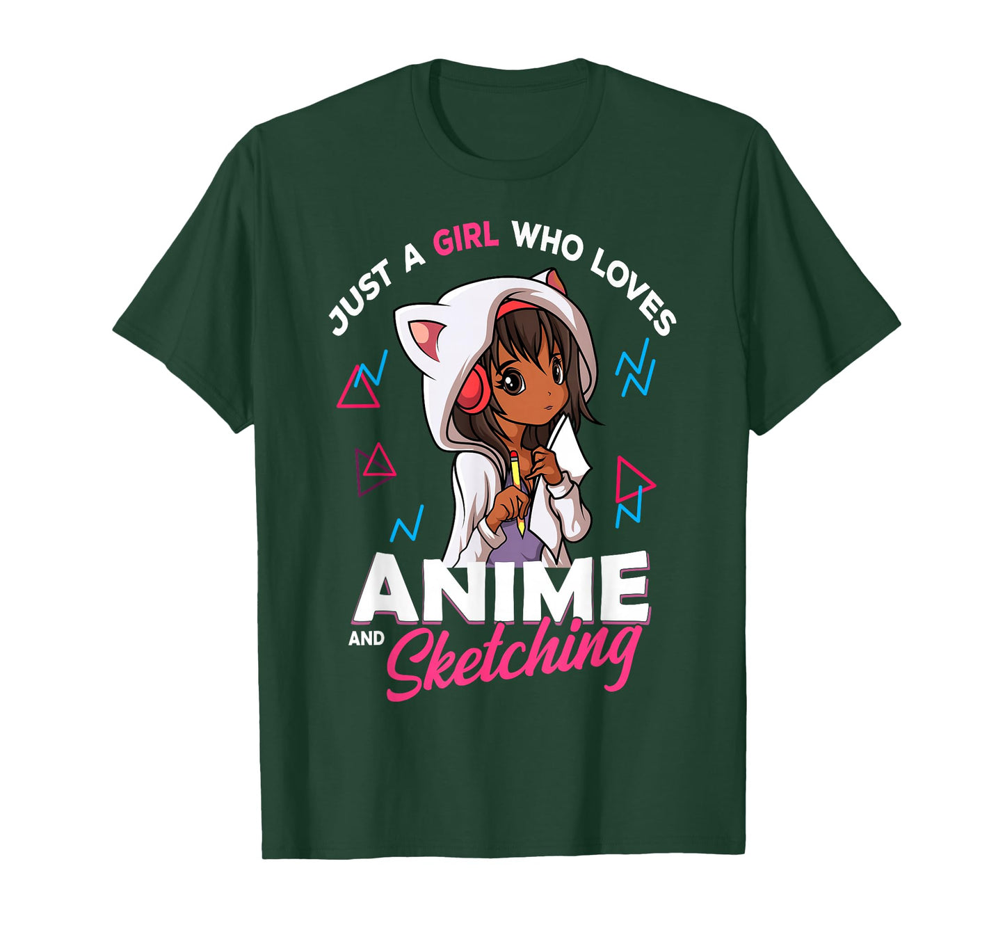 Just A Girl Who Loves Anime and Sketching Anime Merch Stuff T-Shirt