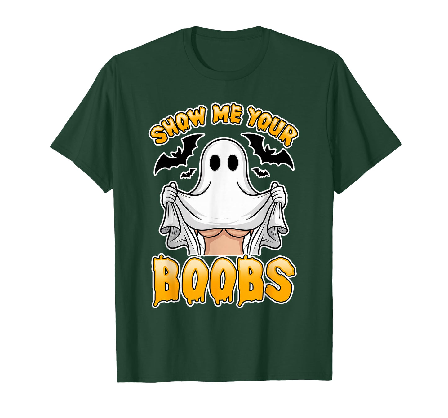 Ghost Costume Funny Show Me Your Boobs T-Shirt