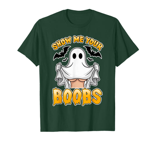 Ghost Costume Funny Show Me Your Boobs T-Shirt