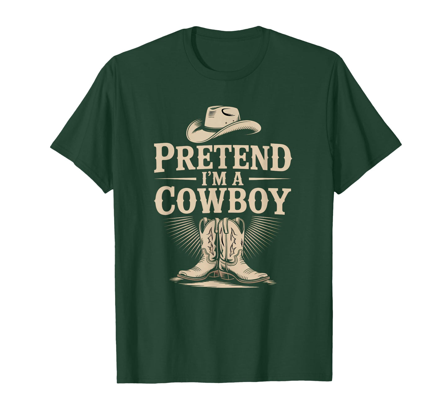 Pretend I'm A Cowboy Funny Western Halloween Costume Party T-Shirt