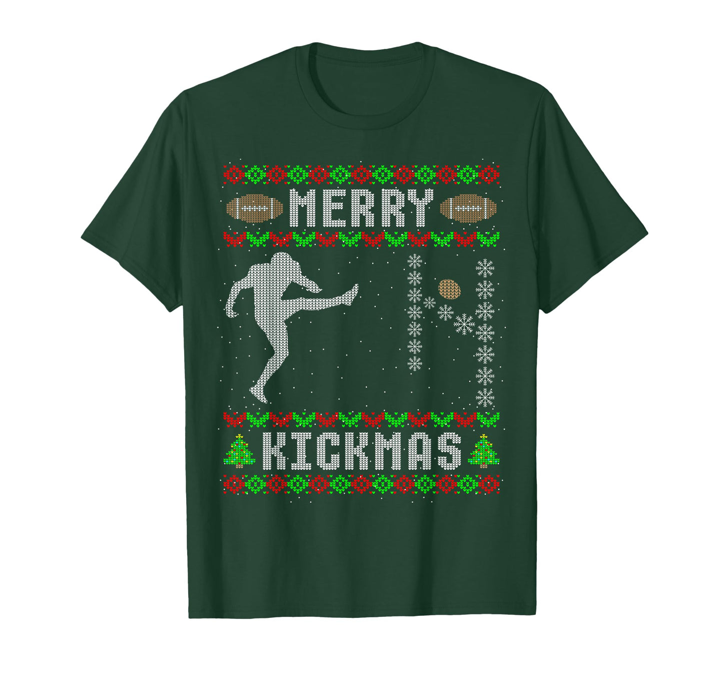 Funny Ugly Christmas Football Sport Team Kicker T-Shirt