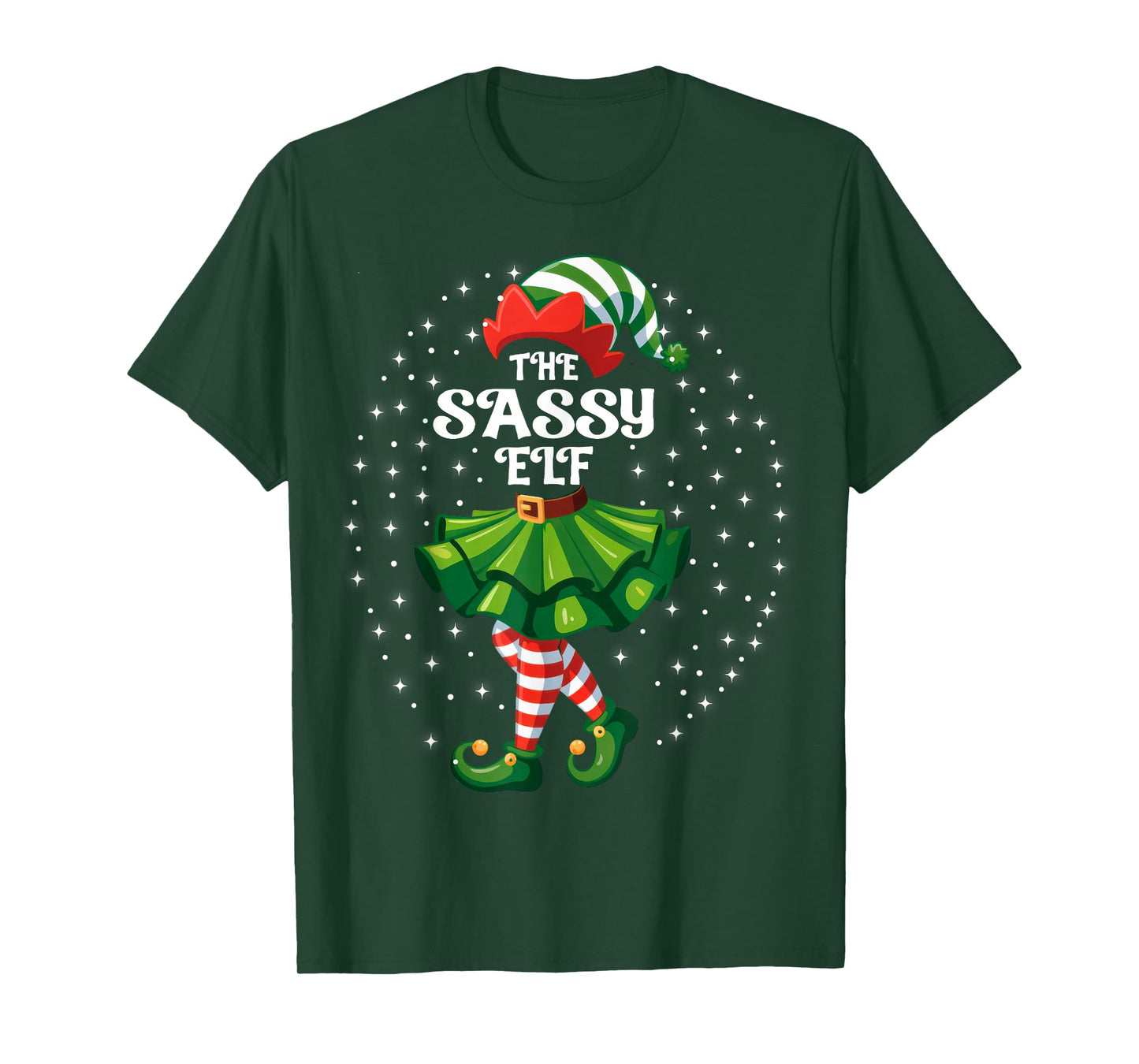 The Sassy Elf Xmas Family Matching Mom Women Girls T-Shirt