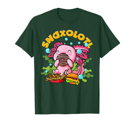 Axolotl Cookie Food Snaxolotl Snackalotl Kawaii Anime Lizard T-Shirt