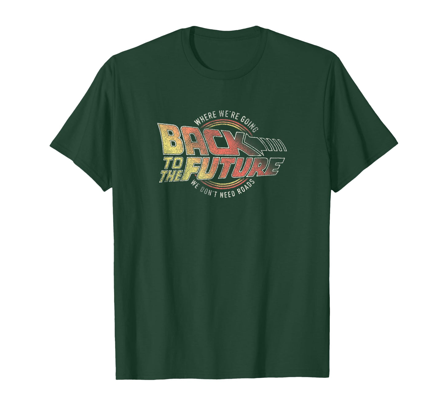 Back To The Future Distressed Roads Logo T-Shirt