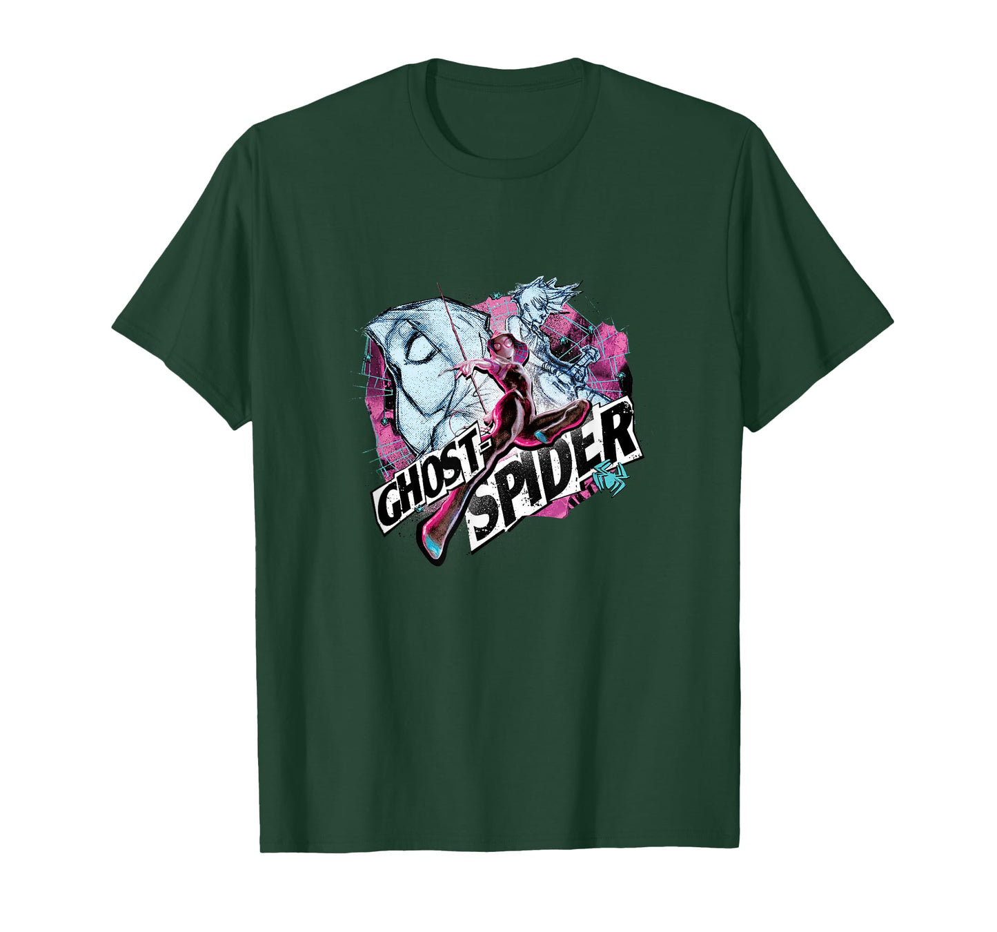Marvel Spider-Man Gwen Stacy Ghost Spider Comic Collage T-Shirt