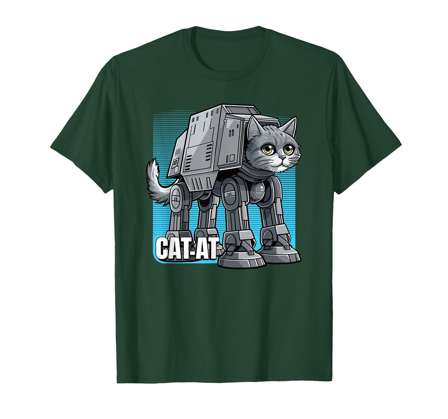 CAT-AT science fiction parody pet cat space robot sci-fi fan T-Shirt