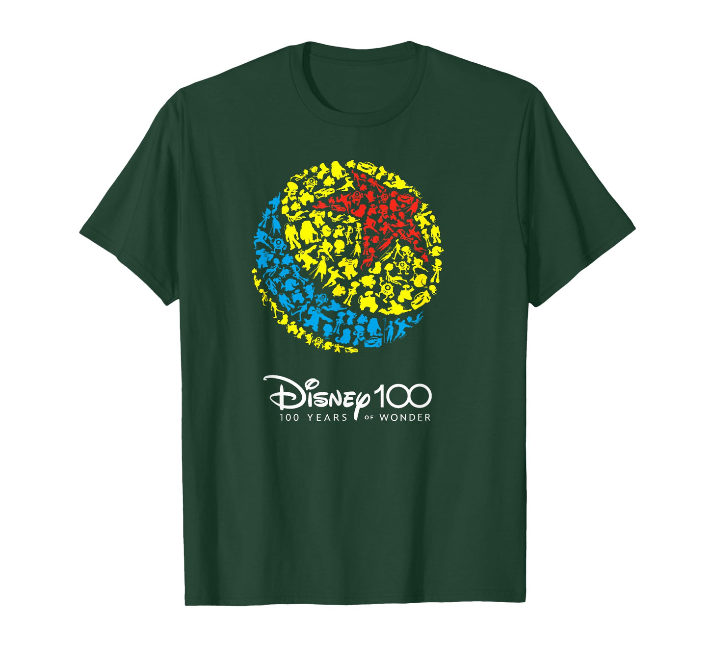 Disney 100 Pixar Ball Characters Anniversary D100 T-Shirt Small