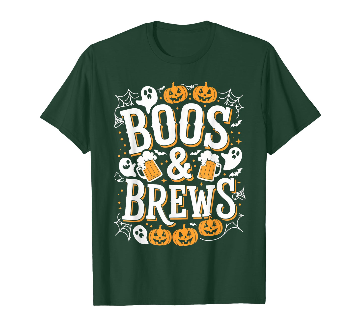 Boos & Brews Halloween Party Beer & Ghost Scary Spooky T-Shirt