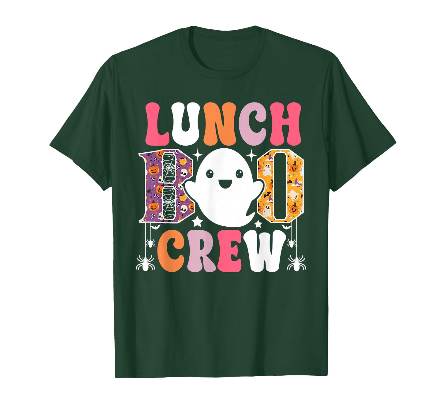 Lunch Boo Crew Funny Ghost Halloween Lunch Lady T-Shirt