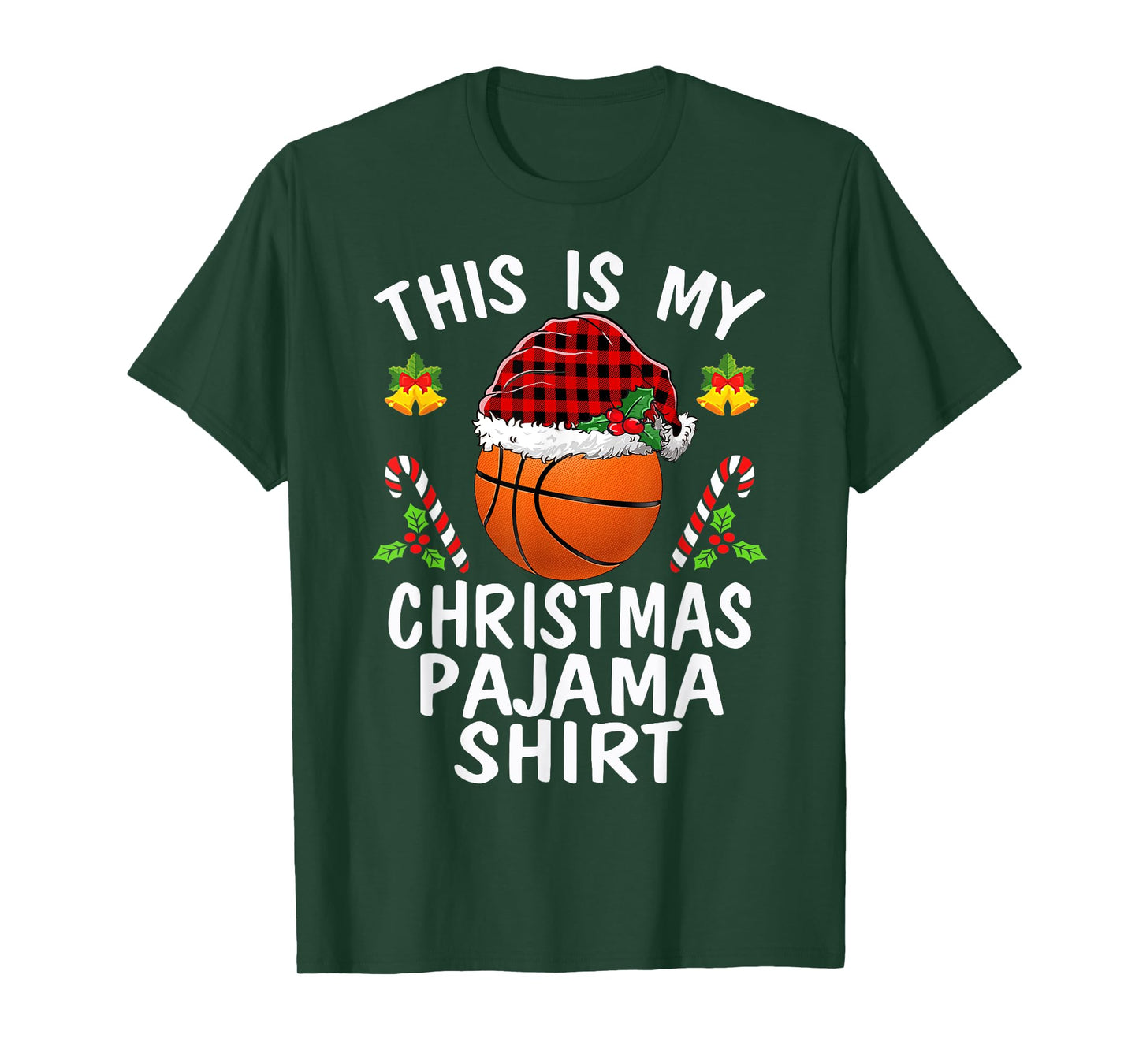 This is my Christmas Pajama shirts basketball Santa boys men T-Shirt