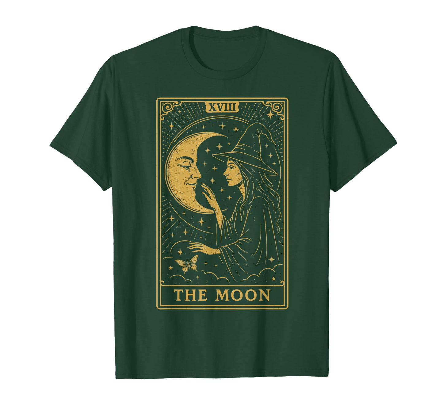 The Moon Tarot Card Witch Halloween Costume Men Women T-Shirt