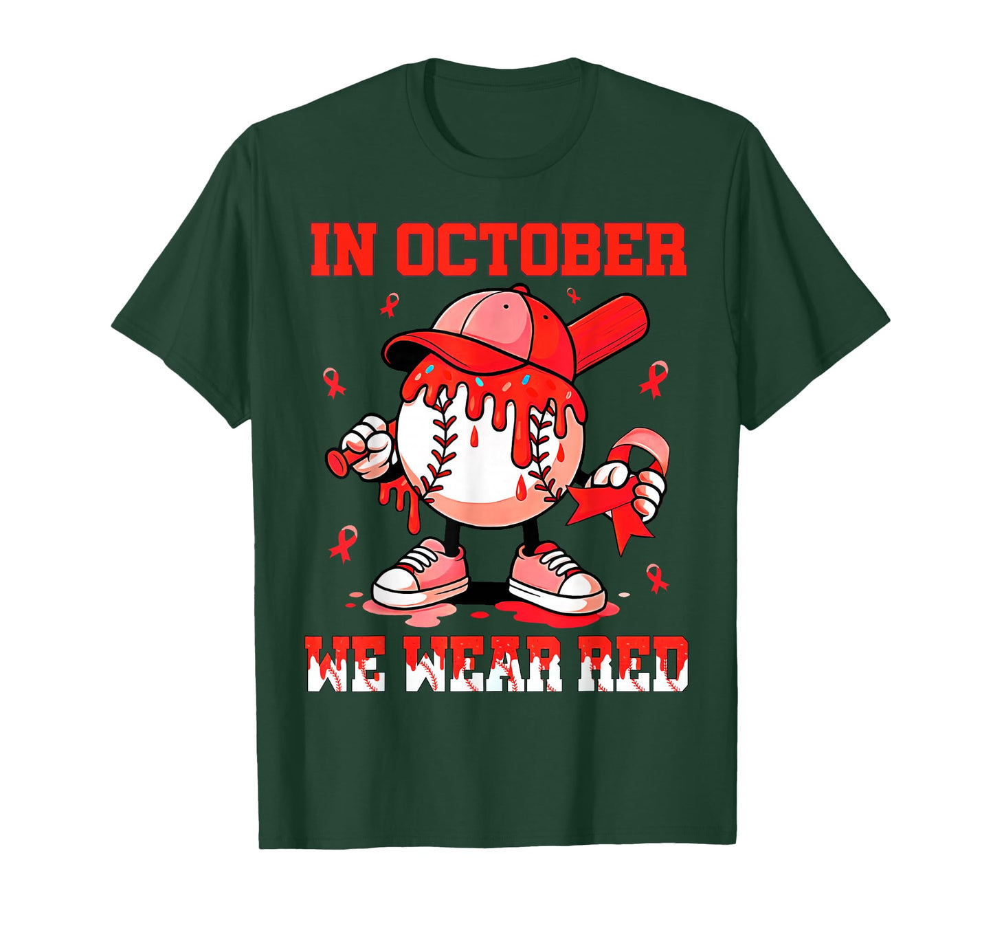 We Wear Red Baseball Drip Boy Dyslexia Awareness Month T-Shirt