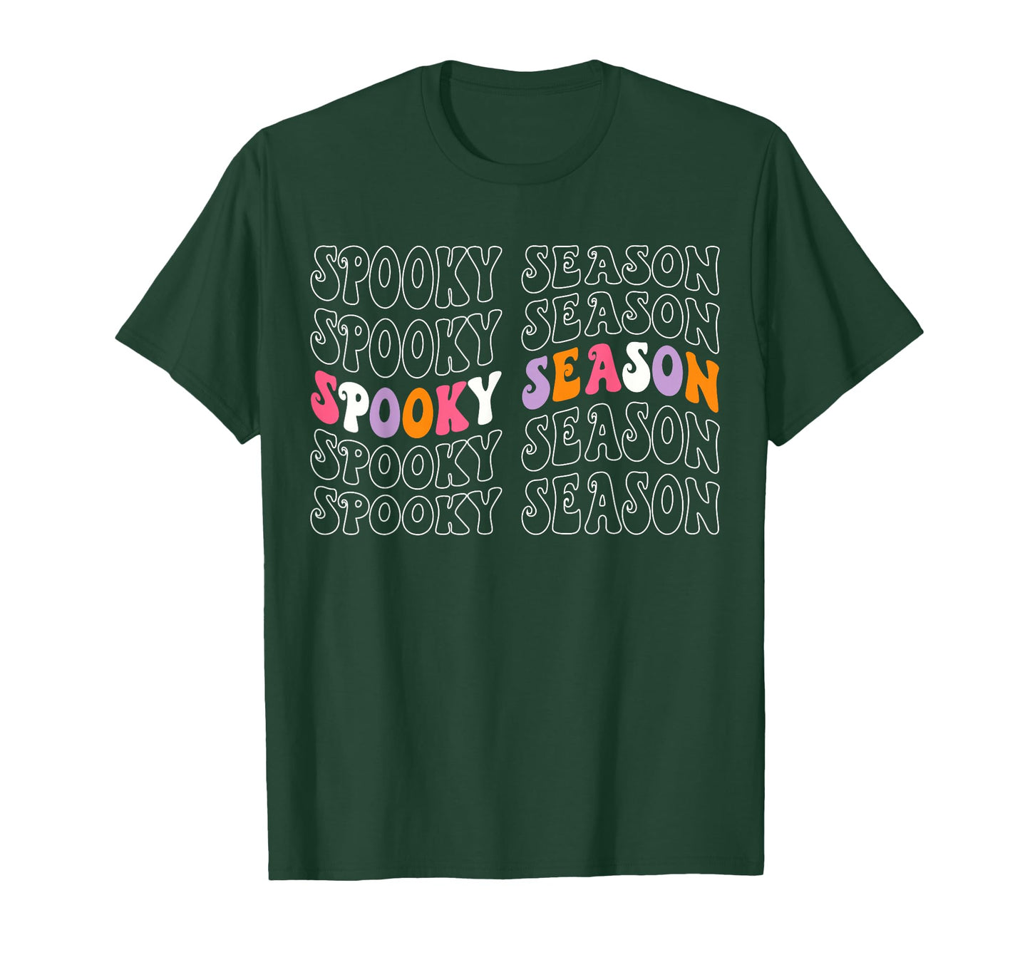 Spooky Season Groovy Halloween Costume Retro Wave Halloween T-Shirt