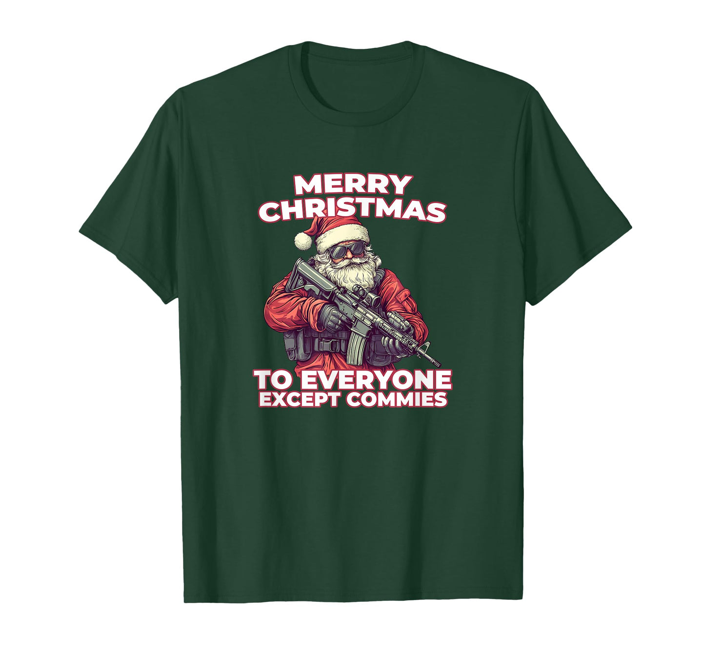 Merry Christmas Tactical Santa Claus Funny Holiday Wear T-Shirt