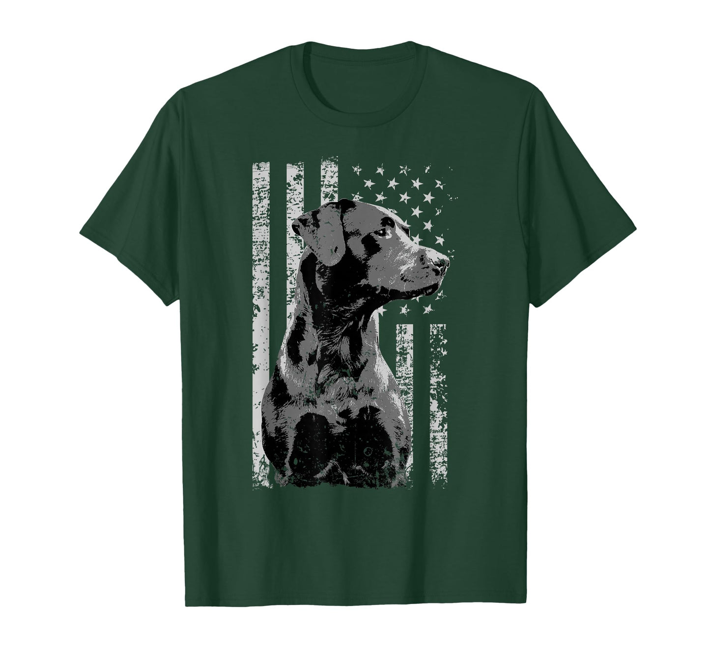 Patriotic USA Flag Black Labrador gift for Lab Owners Short Sleeve T-Shirt