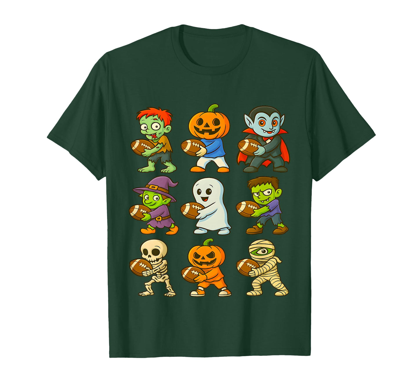 Funny Halloween Football Toddlers Costume Spooky T-Shirt
