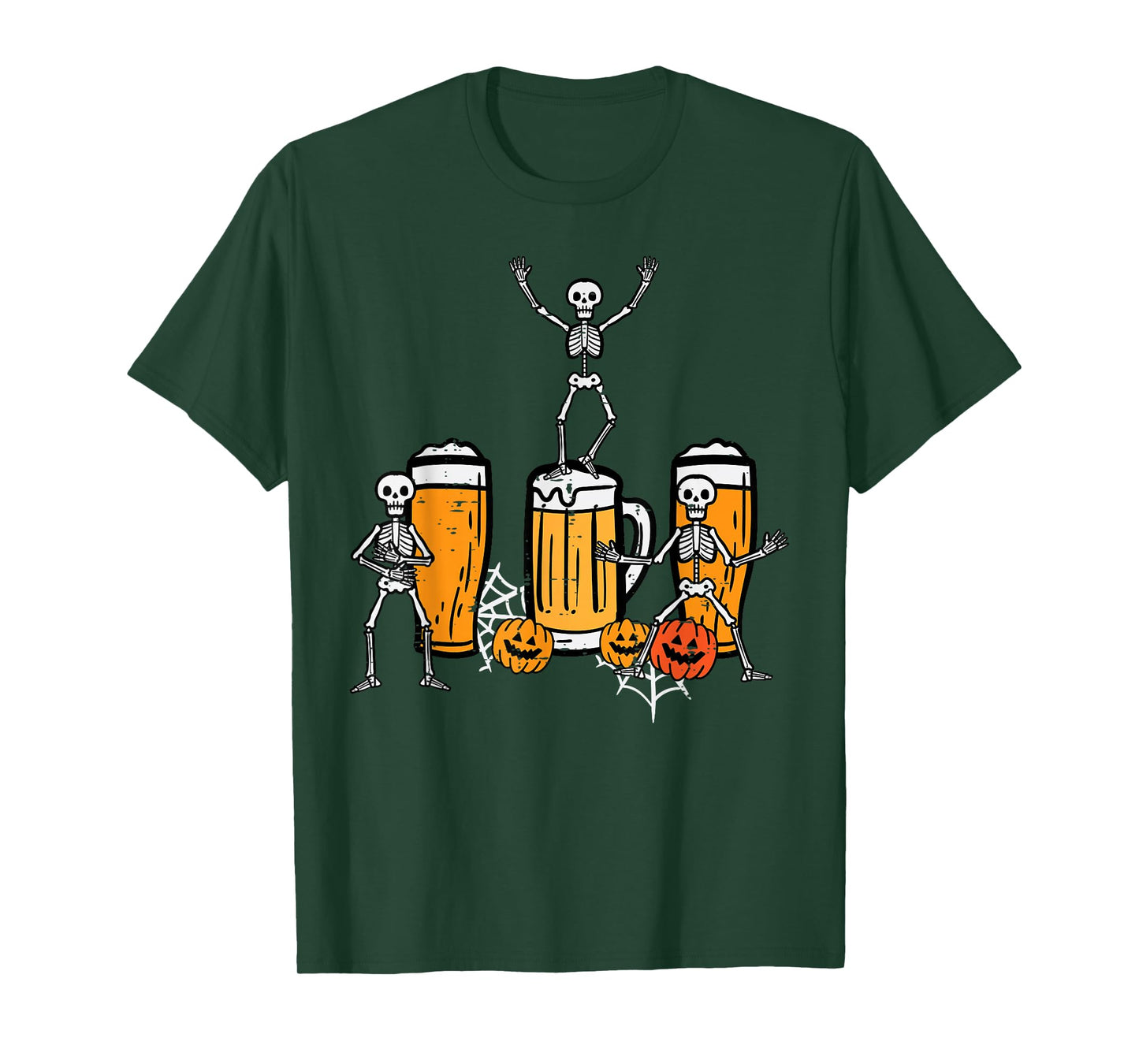 Halloween Team Skeletons Dancing Funny Costume Party Dad Men T-Shirt