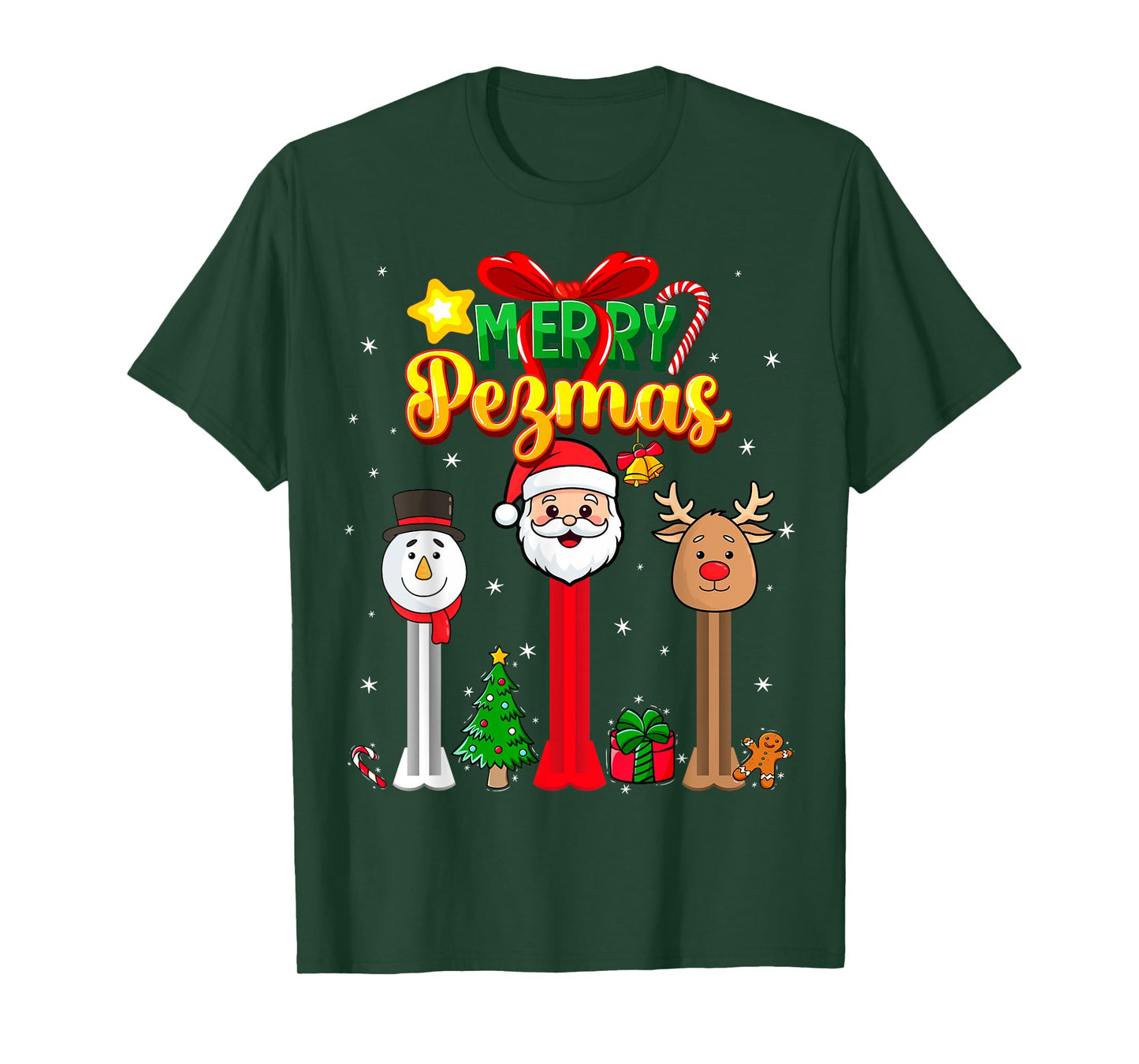 Candy Dispenser Collector Christmas Merry Pezmas T-Shirt