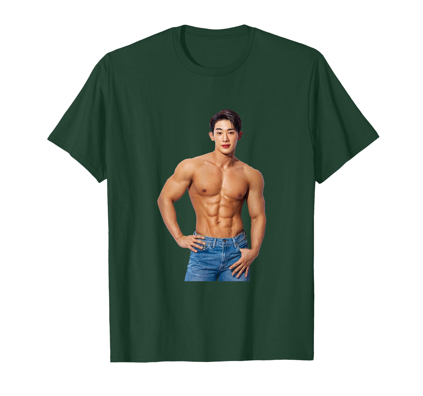 Wonho Sexy Muscle Daddy Korean Hunk Abs Solo Artist Idol T-Shirt