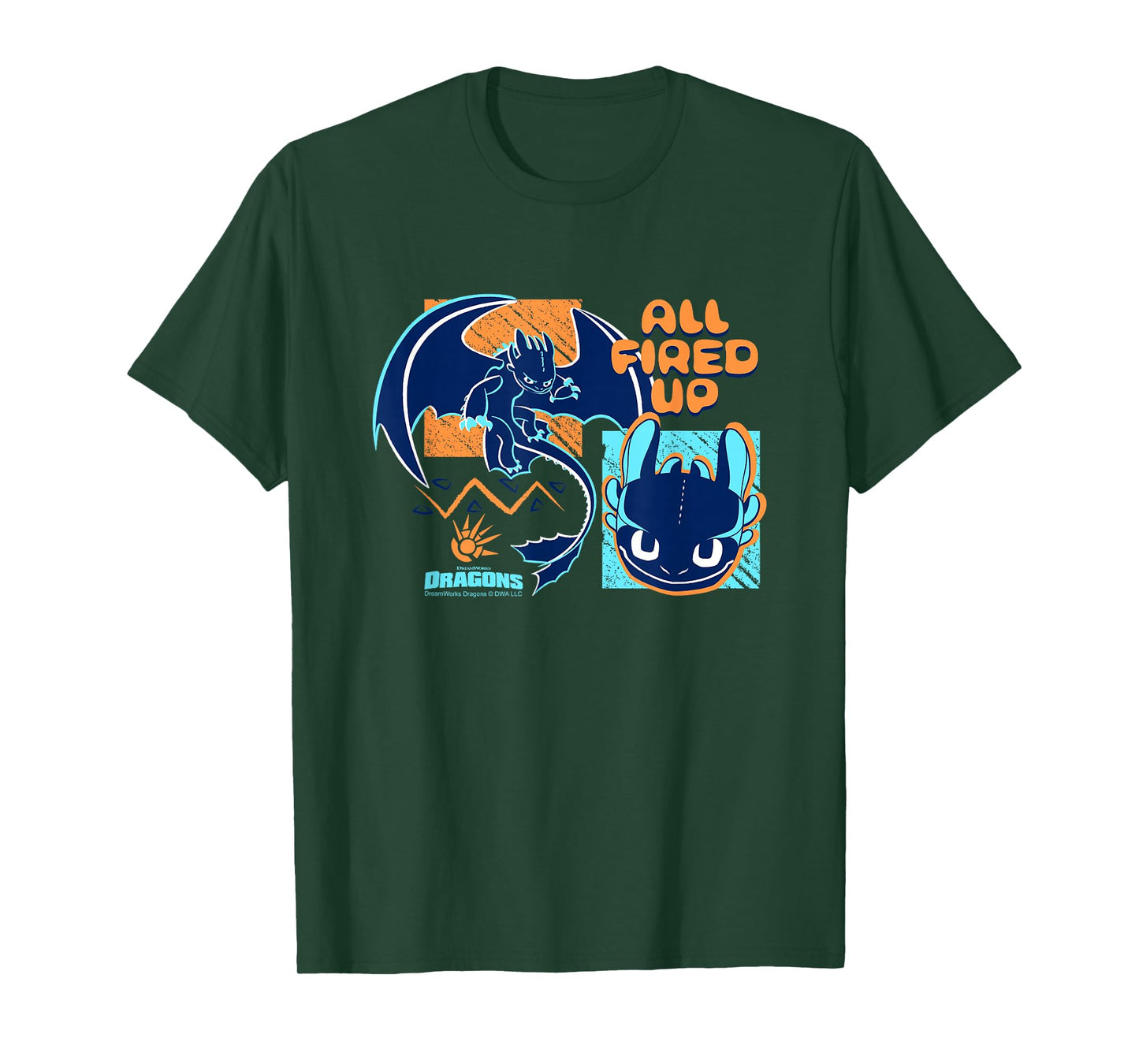 How to Train Your Dragon All Fired Up Toothless Chest Poster T-Shirt