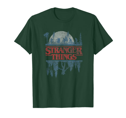 Stranger Things Blue Gradient Shadow Upside Down Logo T-Shirt