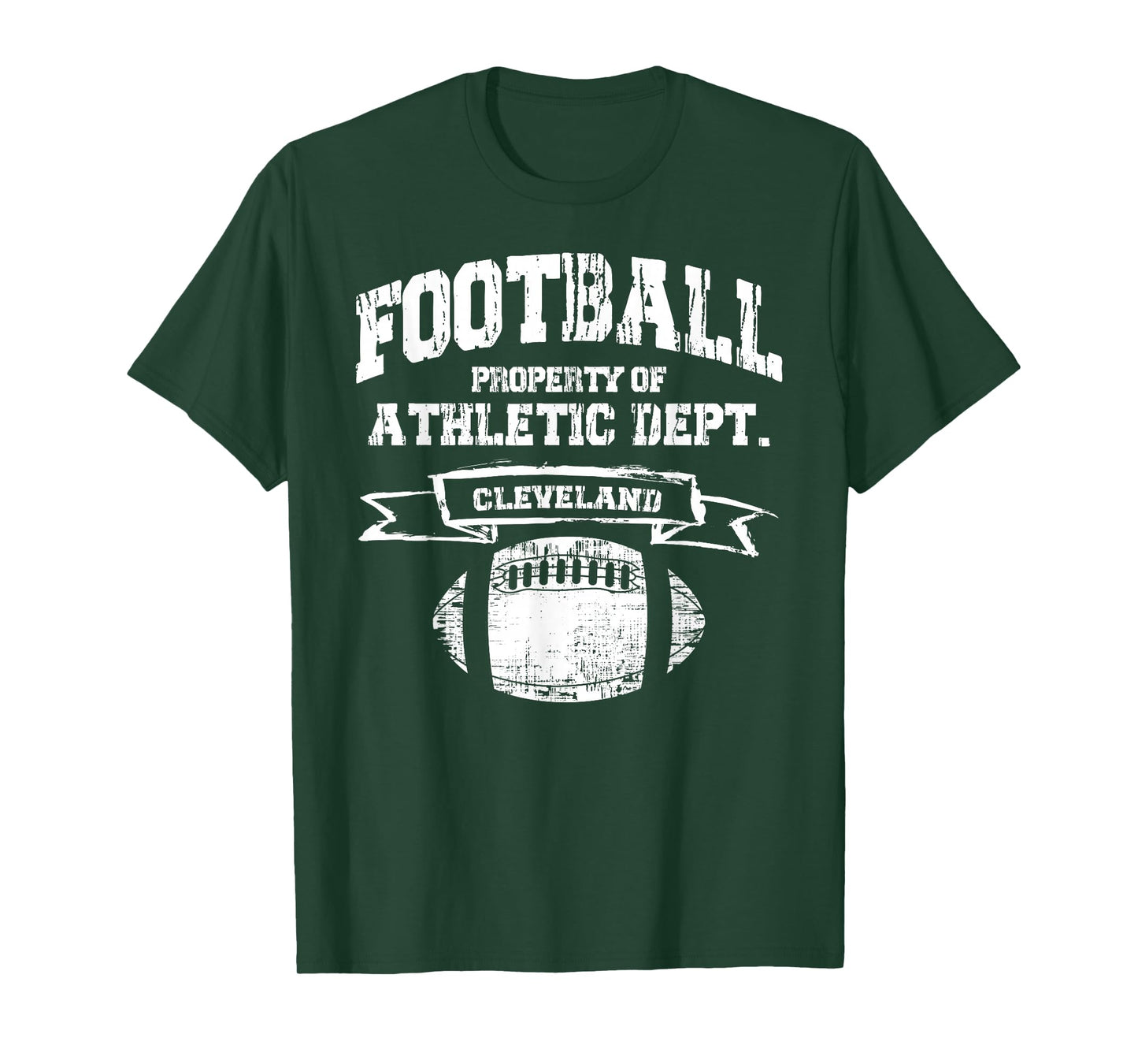 Cleveland Football Property Of Athletic Dept. Retro Grunge T-Shirt