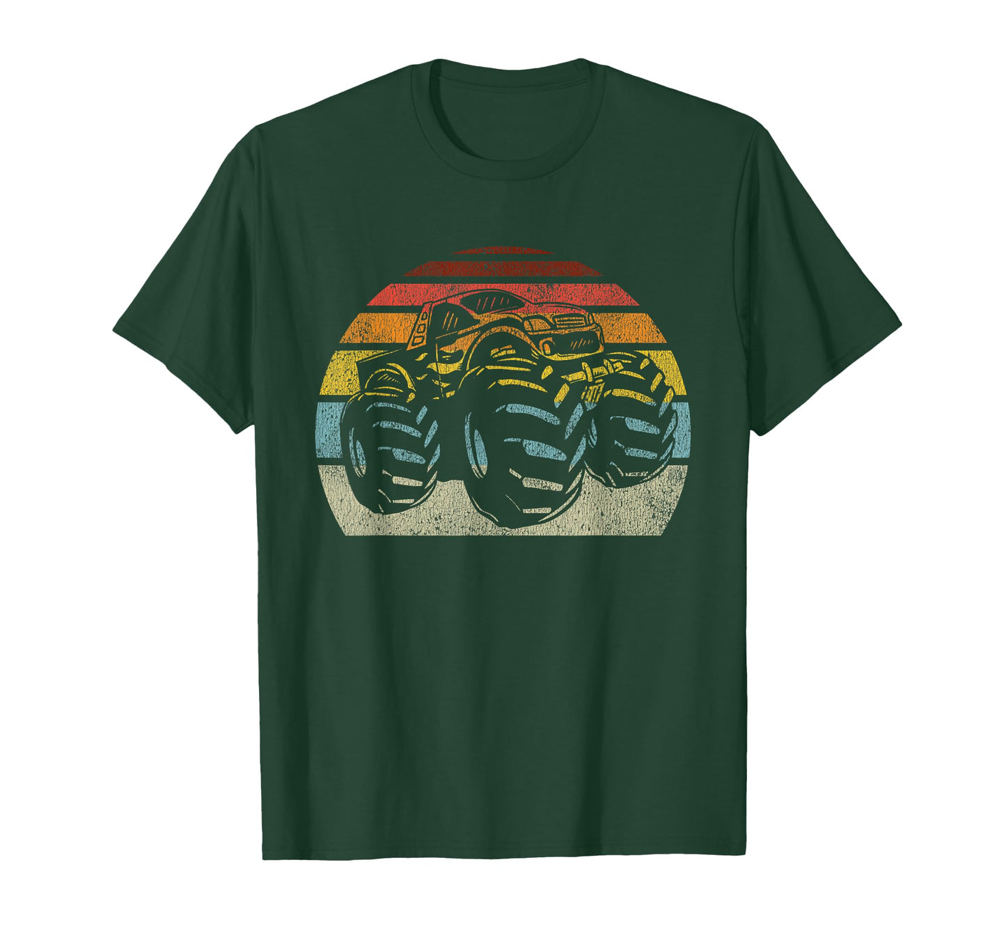 Monster Truck Vintage Retro Style Gift Men Women Boys Girls T-Shirt