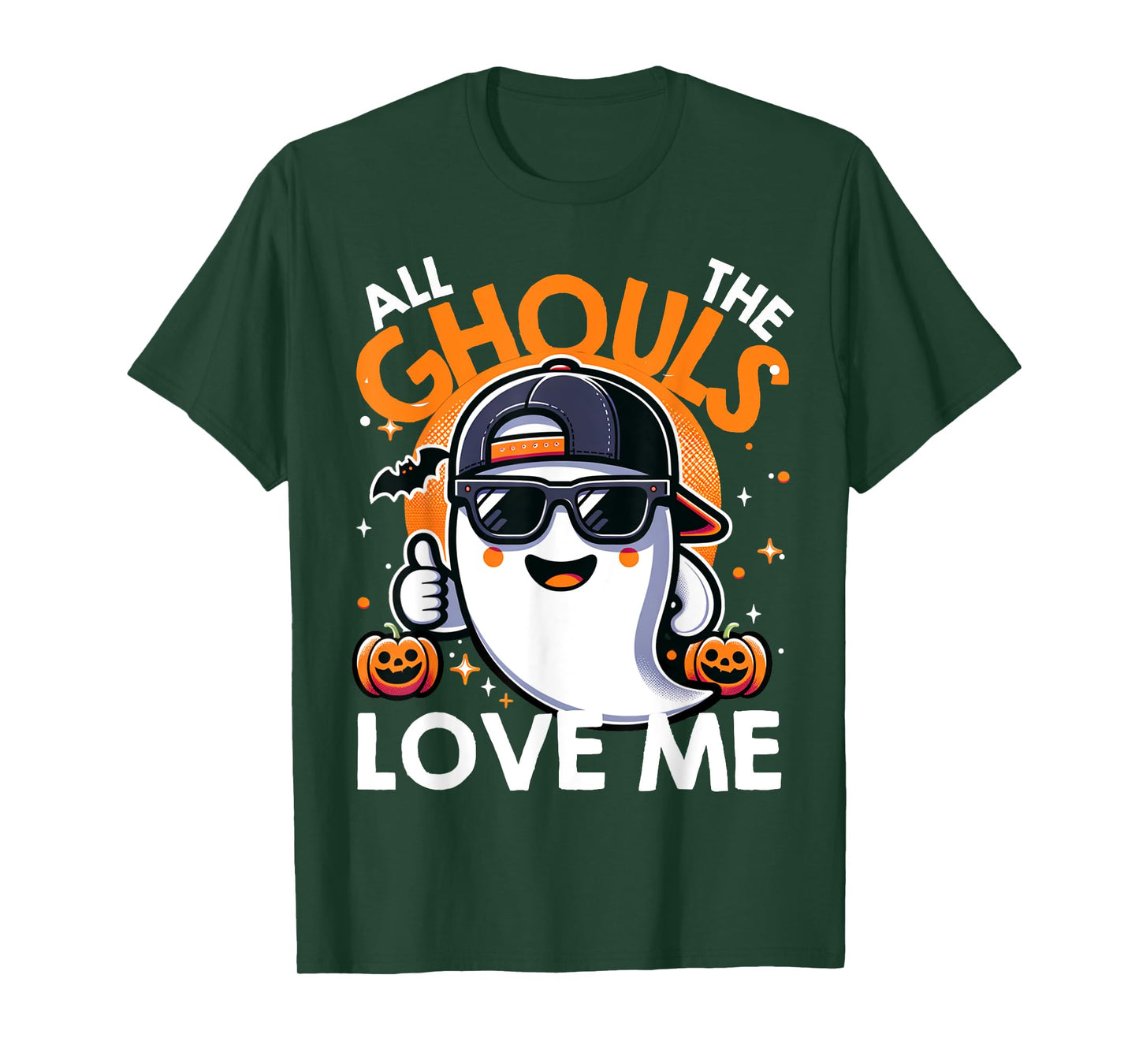 All The Ghouls Love Me Halloween Ghost Kids Boys Toddler T-Shirt