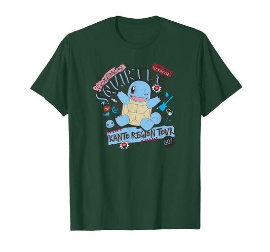 Pokémon Squirtle Kanto Region Tour Music Poster T-Shirt
