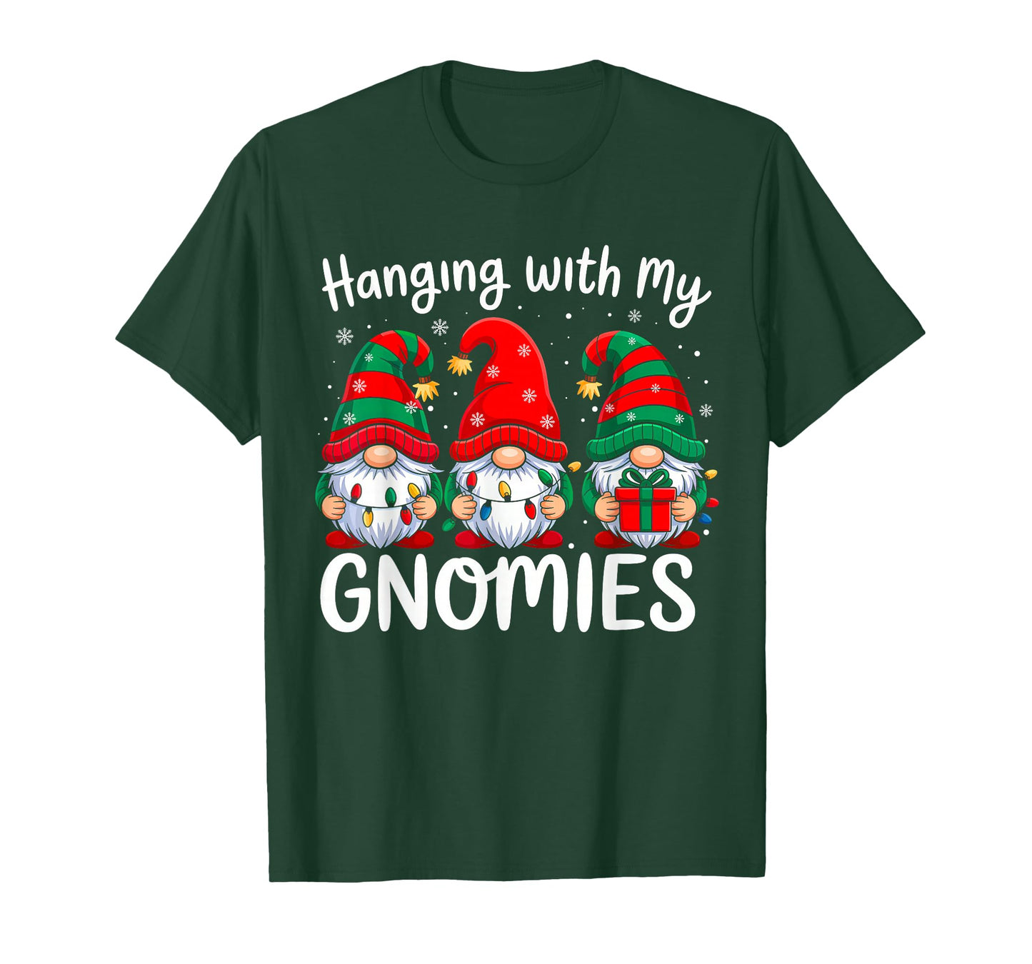 Hanging with My Gnomies Funny Christmas Family Xmas Gnomes T-Shirt
