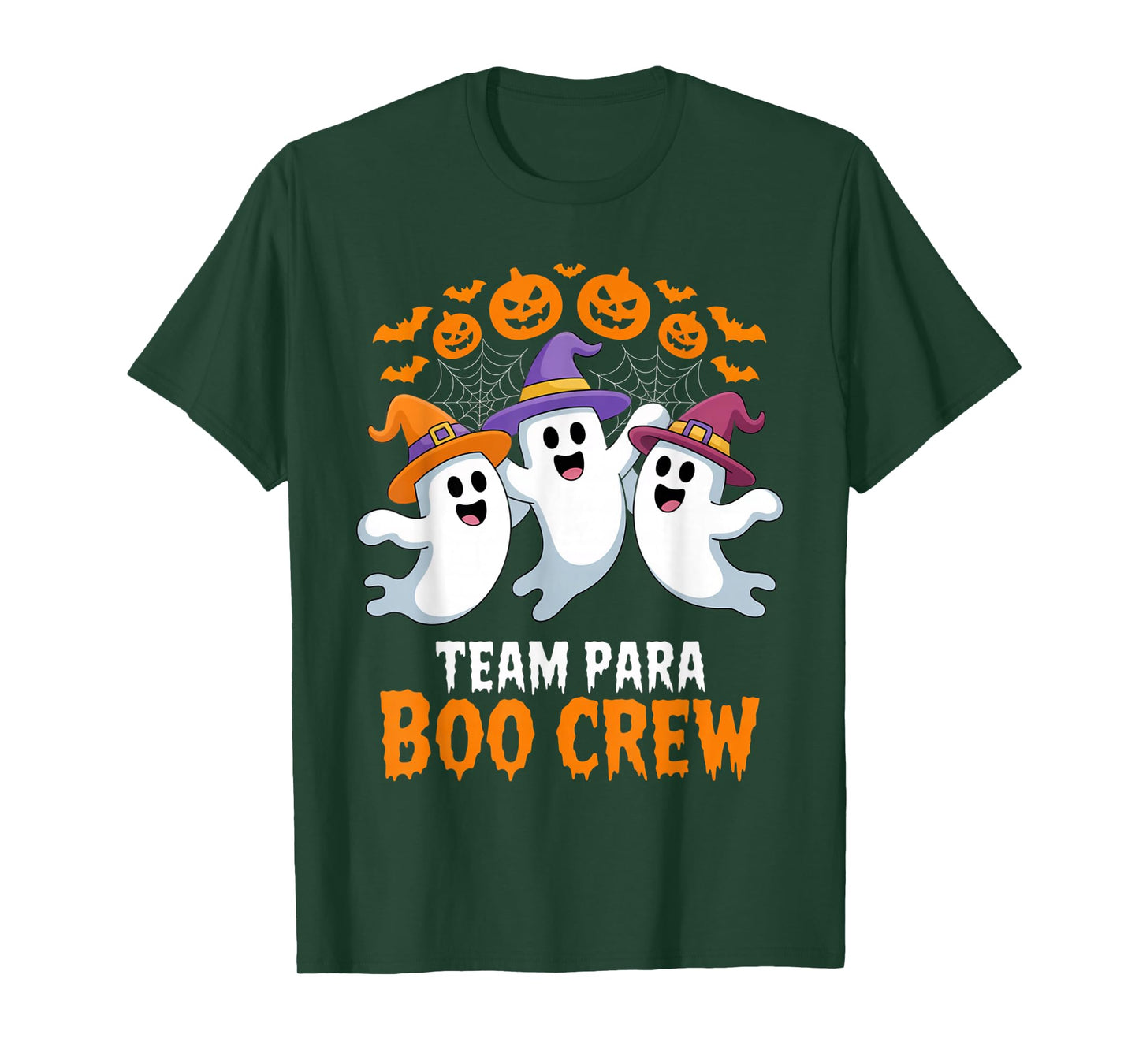 Team para Boo Crew Ghost Halloween Outfit School Staff Aides T-Shirt