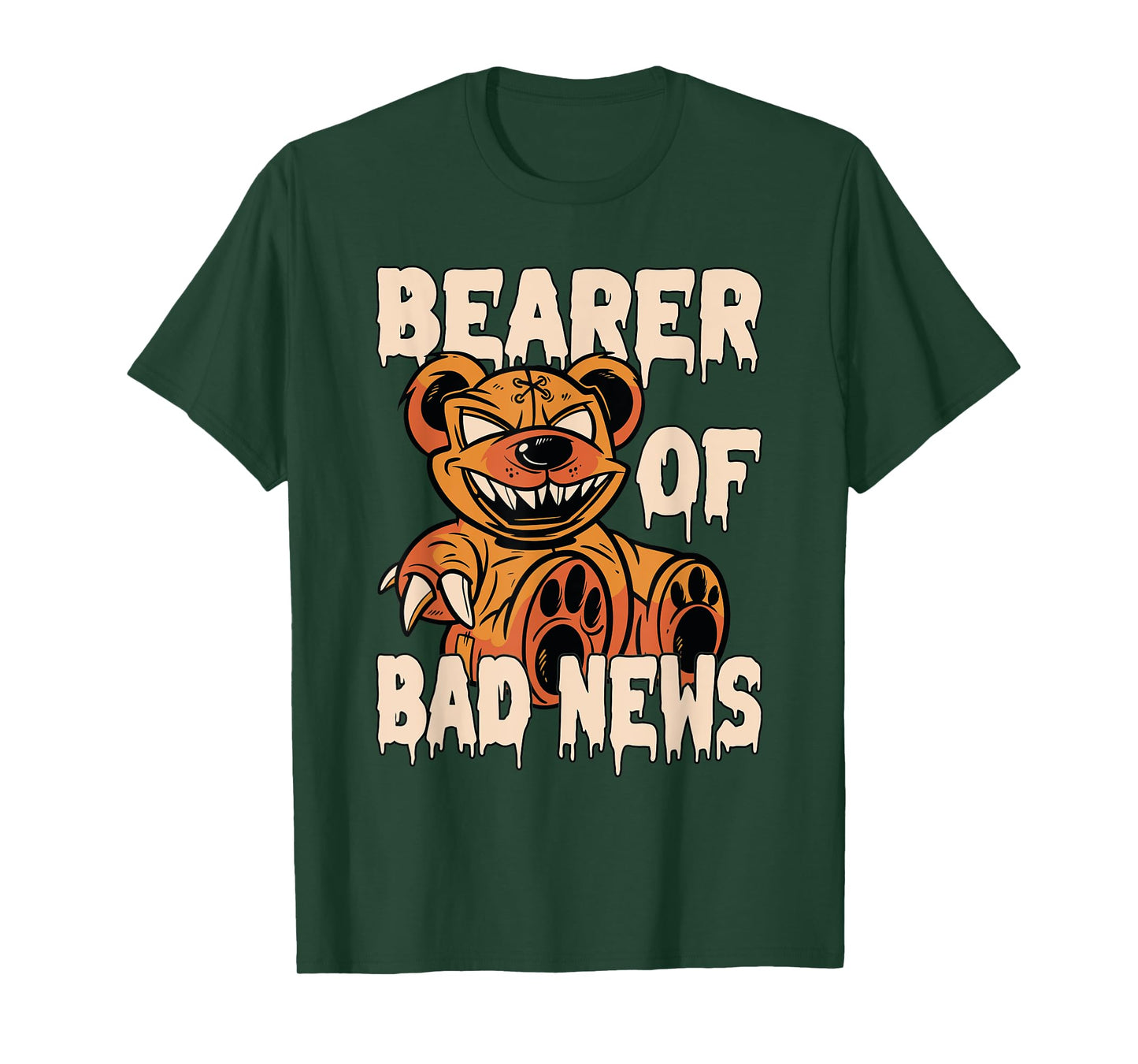 Bearer of Bad News Horror Teddy Bear T-Shirt