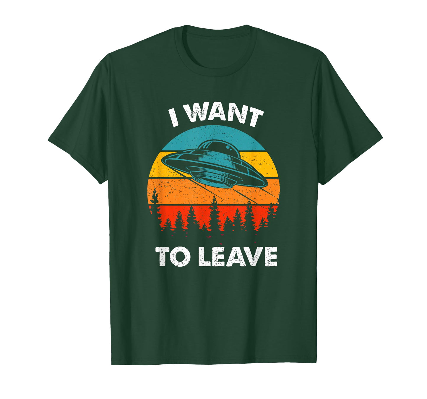 Funny Alien I want to leave Retro Vintage Style T-Shirt