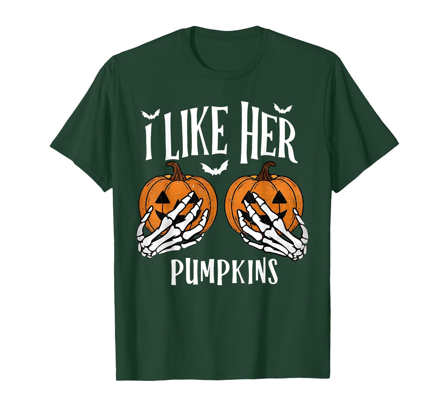 I Like Her Pumpkins I Like His Broomstick Halloween Couples T-Shirt
