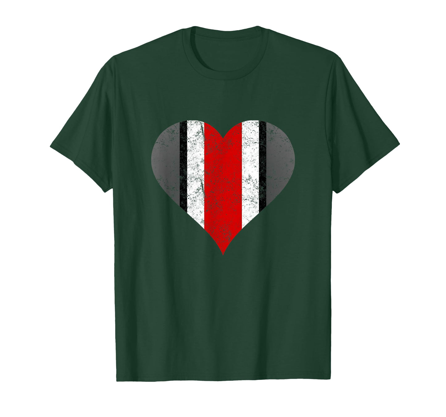 State of Ohio Pride Striped Distressed Graphic Design T-Shirt