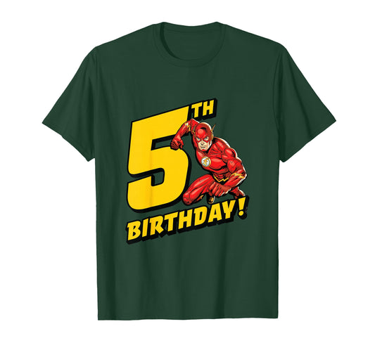 Kids The Flash 5th Birthday T-Shirt