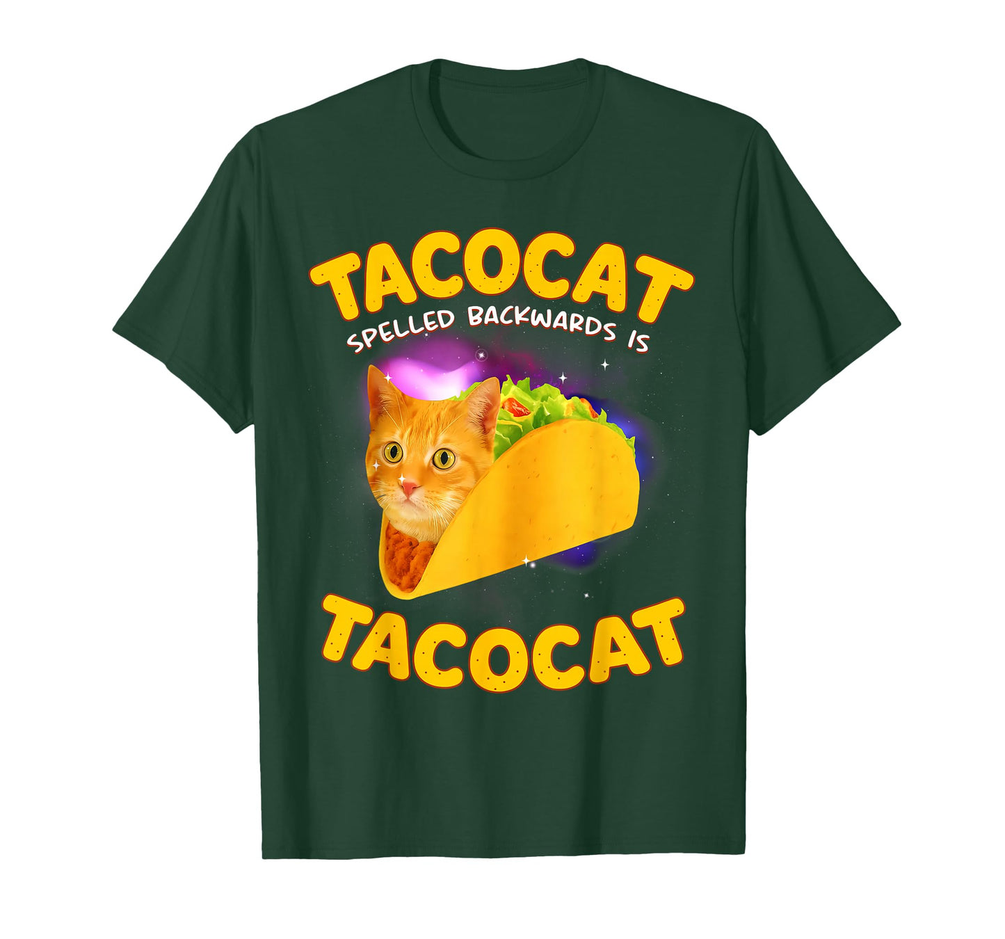Tacocat Spelled Backward is Tacocat Cat Meme Taco Lover T-Shirt
