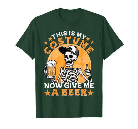 This is My Costume Give Me Funny Skeleton Halloween Dad Men T-Shirt