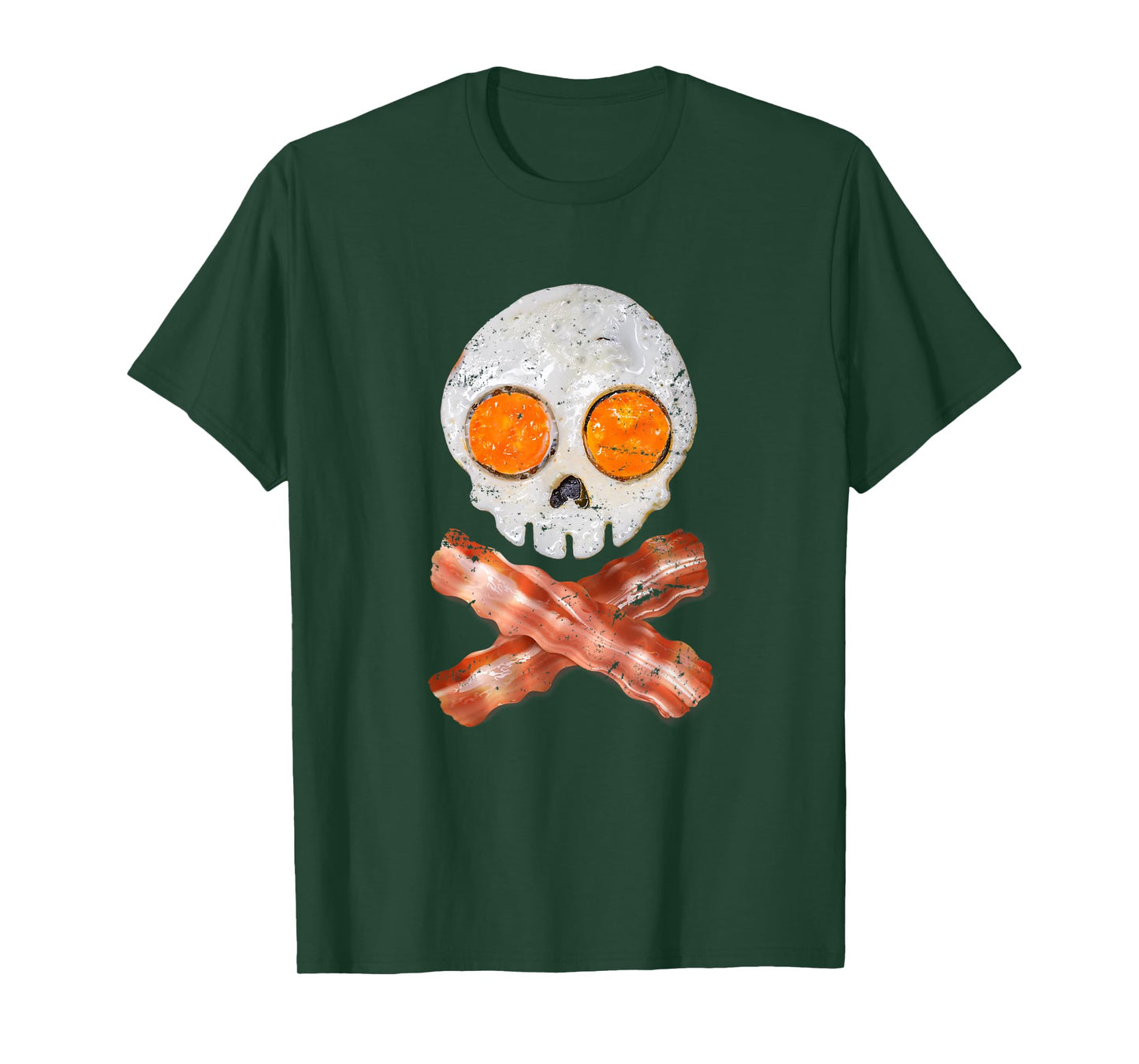 Bacon Egg Breakfast Ghoul Skull Gift Halloween T-Shirt