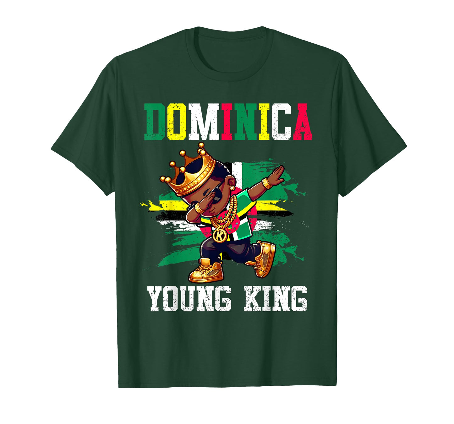 Dominica Young King Dominician Boy Proud Dominician Flag T-Shirt