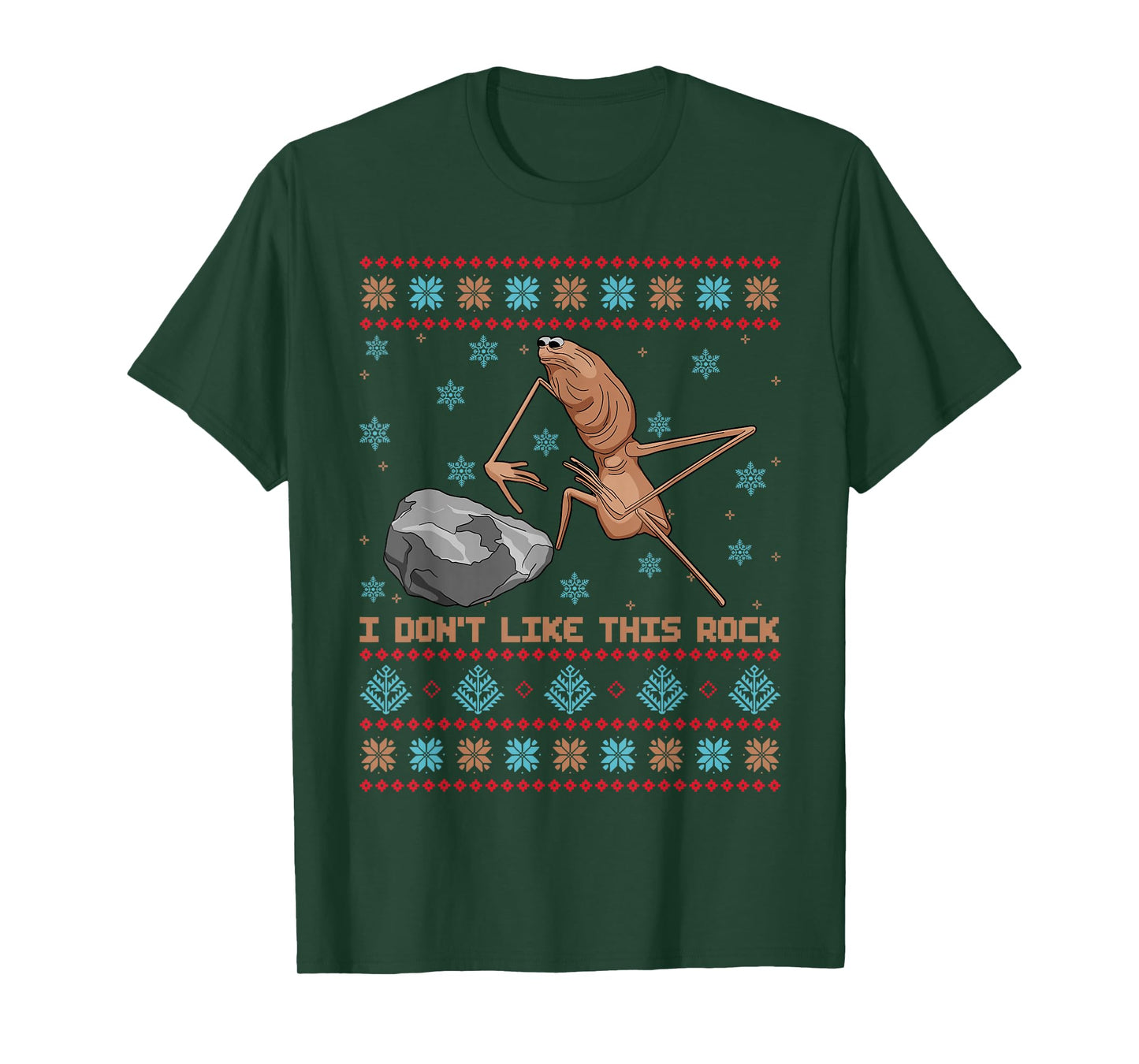I Don't Like This Rock Marcus The Worm Ugly Sweater Xmas T-Shirt