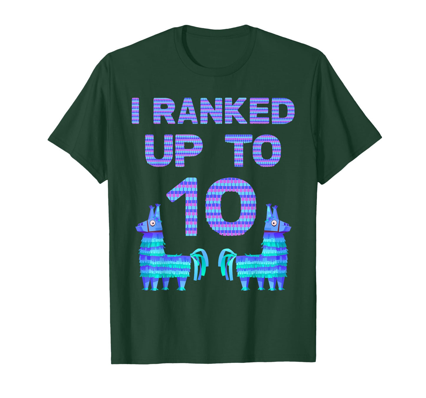Piñata Birthday -Video Game Llama 10 Year Old Birthday Shirt T-Shirt