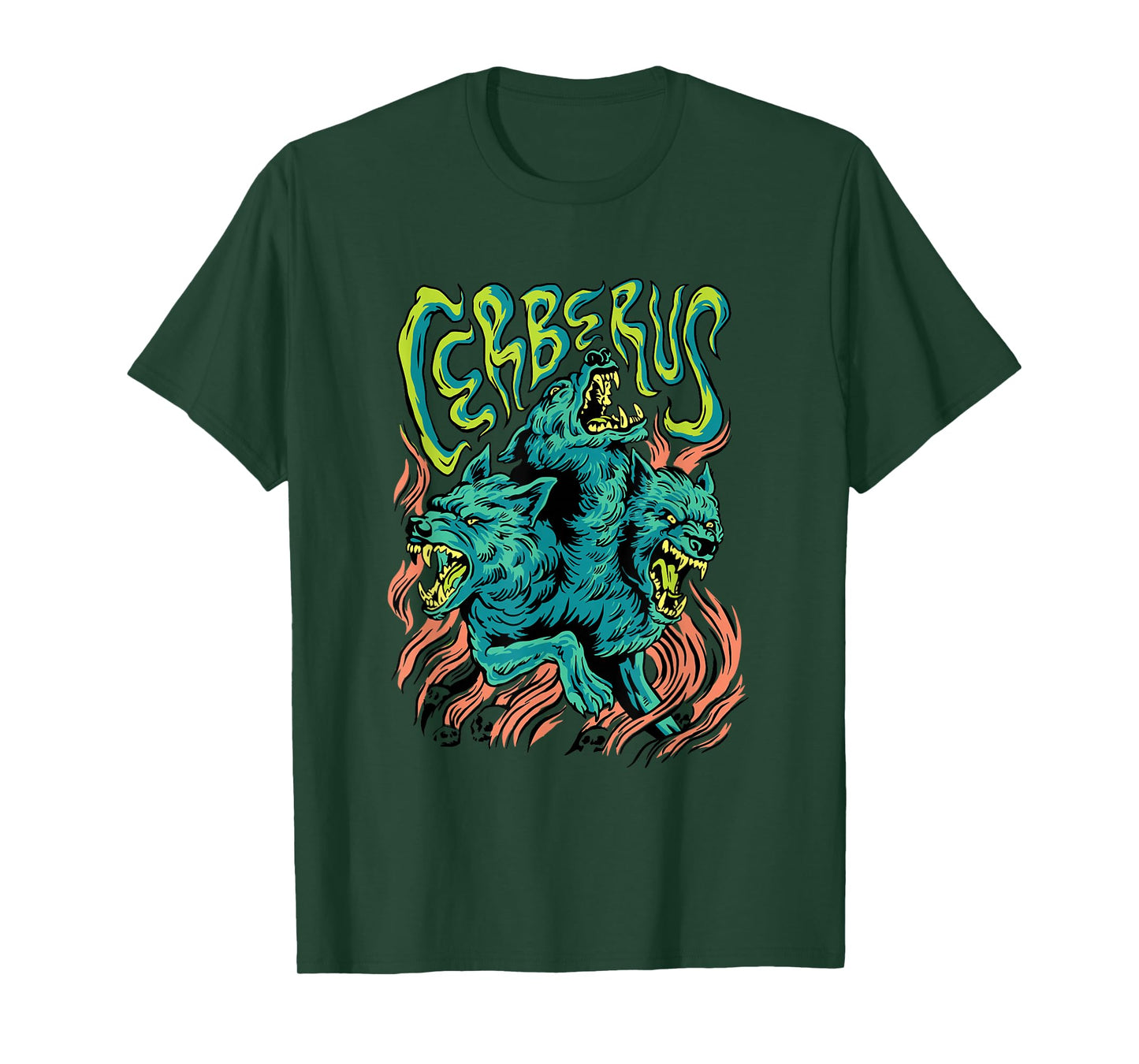 Cerberus Greek Mythology Monster Hound Dog Graphic T-Shirt