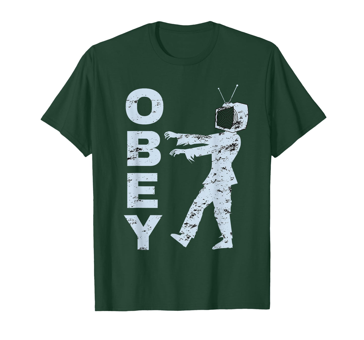 Obey TV Zombie Media Brainwashing Television T-Shirt