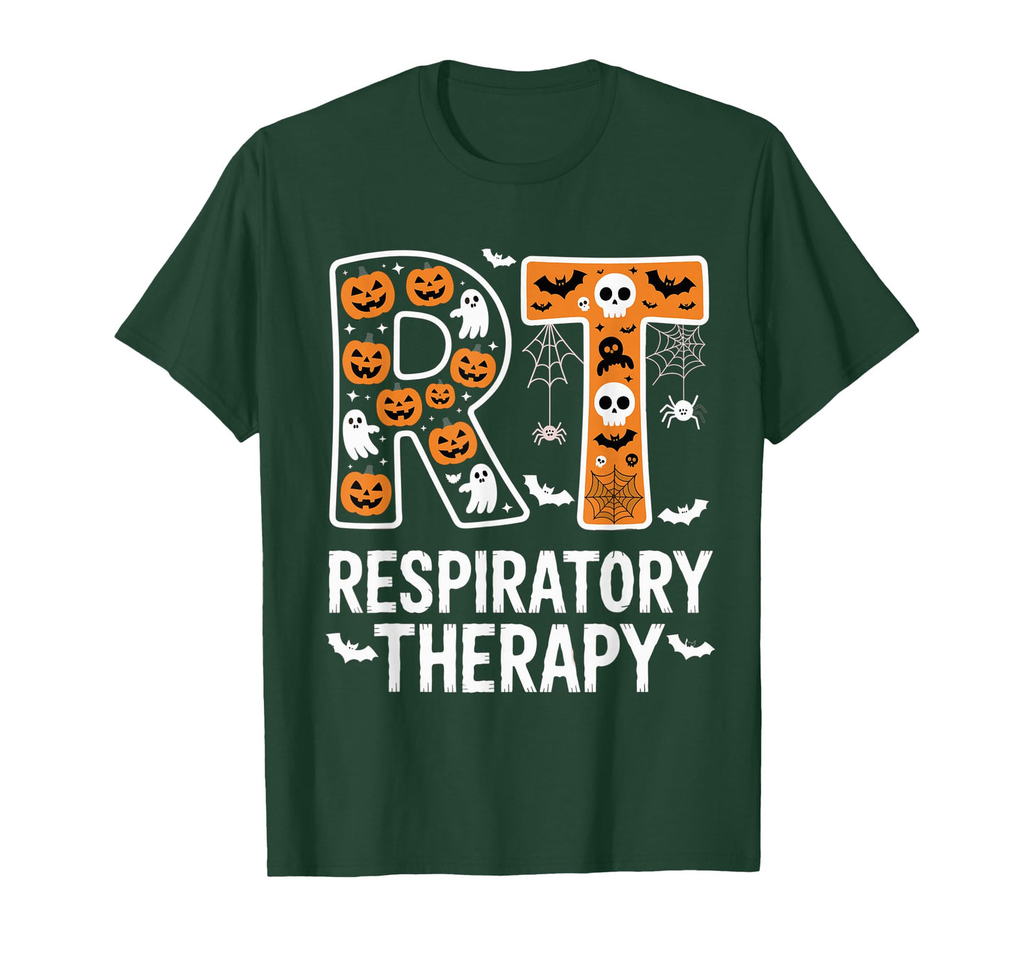 Respiratory Therapist Halloween Ghost Pumpkin RT Nurse T-Shirt