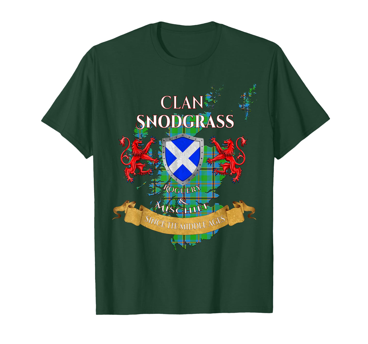 Snodgrass Scottish Family Clan Middle Ages Mischief T-Shirt