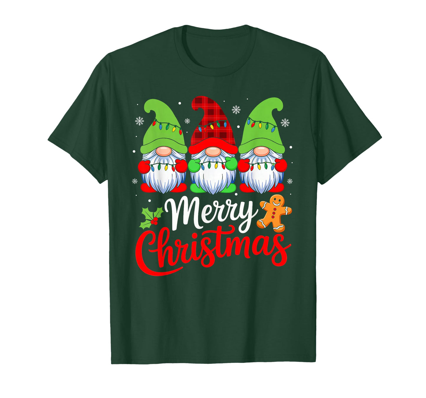 Merry Christmas Gnome Shirt Funny Xmas Pajamas Men Women T-Shirt